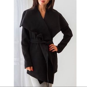 Black Wrap Trench Jacket/Coat